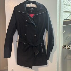 Helly Hansen Women's Black Double-Breasted Trench Coat